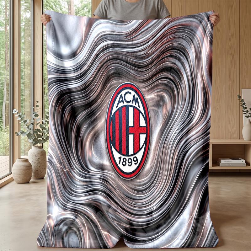 AC Milan Theme blanket Soft Flannel Blanket Plush Throw Blanket Cozy Sofa Bed Blanket for Home Decor
