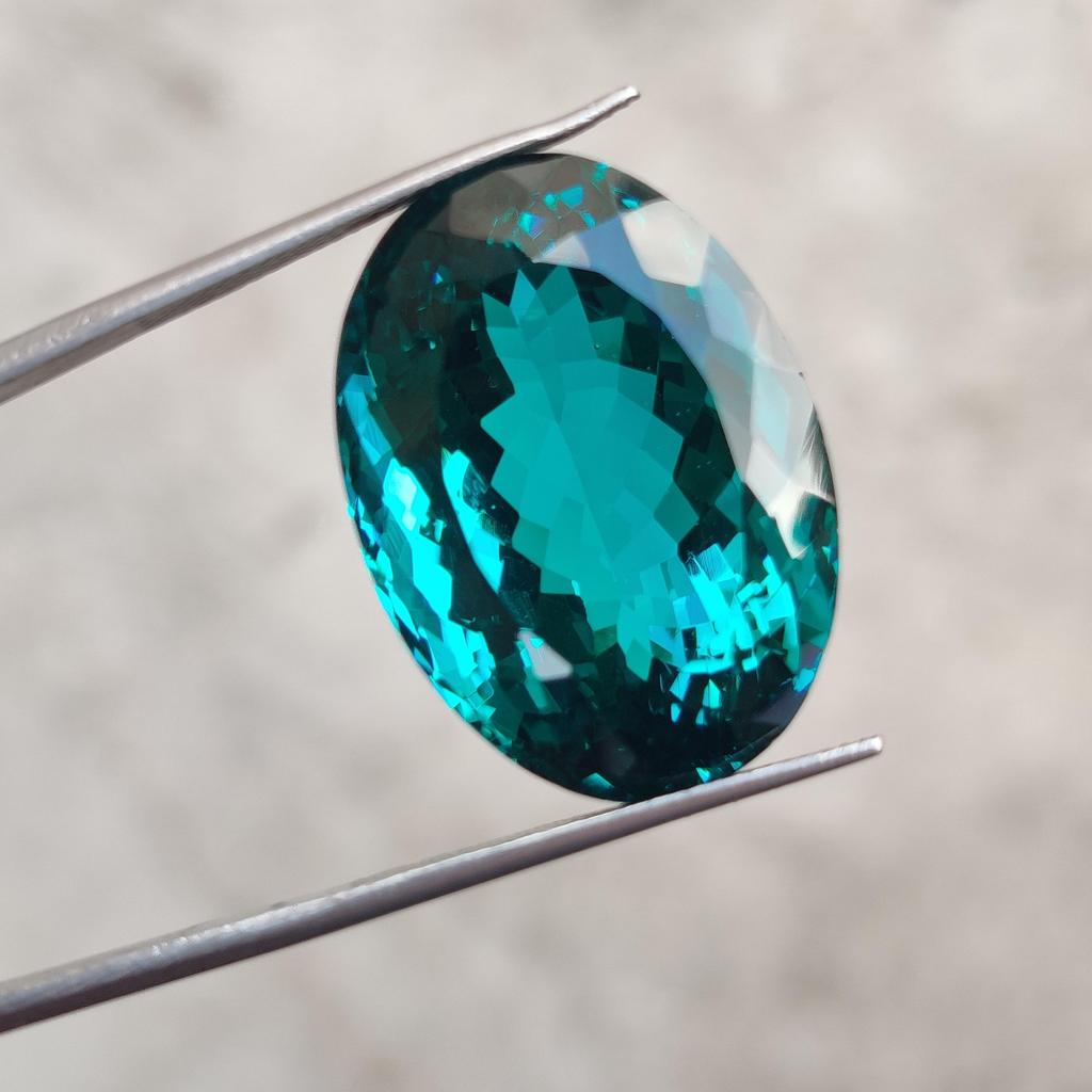 27x19x15 MM Oval Cut Natural Glass Stone, Loose Stone, 43.30 Carat Size Stone.