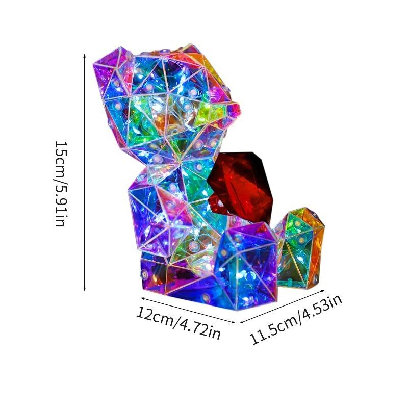 15CM Loving Bear Glowing Bear Valentine's Day Gift for Girlfriend Fantasy Color Set with PVC Box Gift Girl Home Decor Ornaments