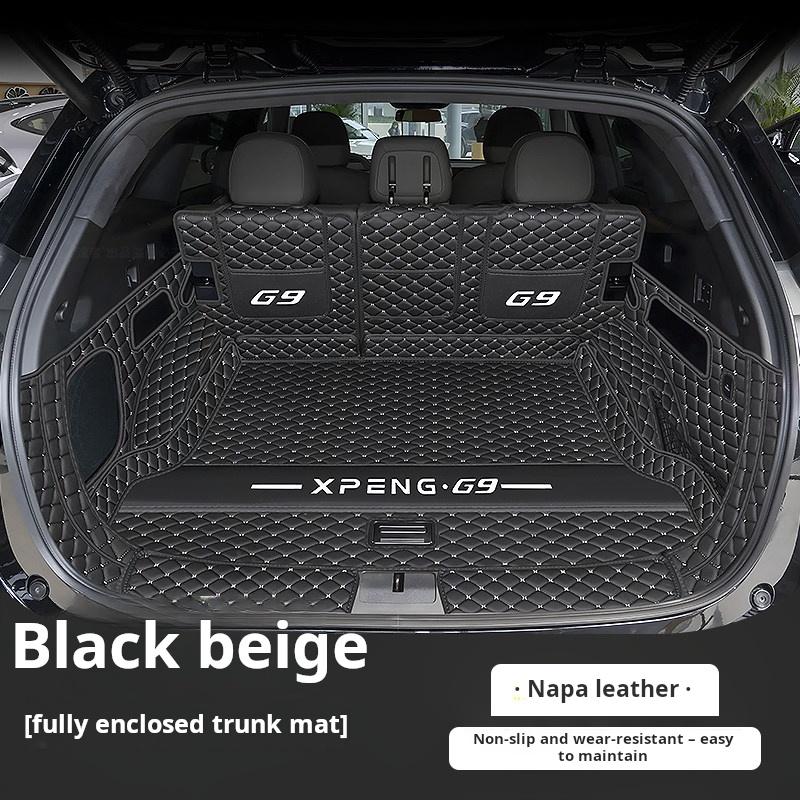For XPENG G9 2025 2026 Car Styling Fully Enclosed Trunk Pad Leather Trunk Mat Backrest Pad Auto Modification Premium Accessories