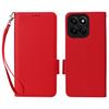 For Honor X7c 5G/X7c 4G/200 Smart 5G/Play 60 Plus 5G/Play 9T Case with Wrist Strap Litchi Texture PU Leather Wallet Phone Cover