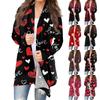 Women's Print Long Sleeve Front Cardigan Printed Top Lightweight Jacket