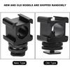 Metal Camera Tri Hot Shoe Mount Adapter for Microphone LED Video Light Monitor
