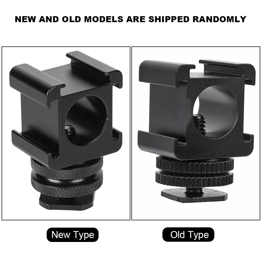 Metal Camera Tri Hot Shoe Mount Adapter for Microphone LED Video Light Monitor