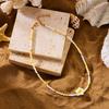 Frangipani Seed Bead Imitation Pearl Necklace Beach Bohemian Vacation Style Flower Necklace Fashion Trend Versatile