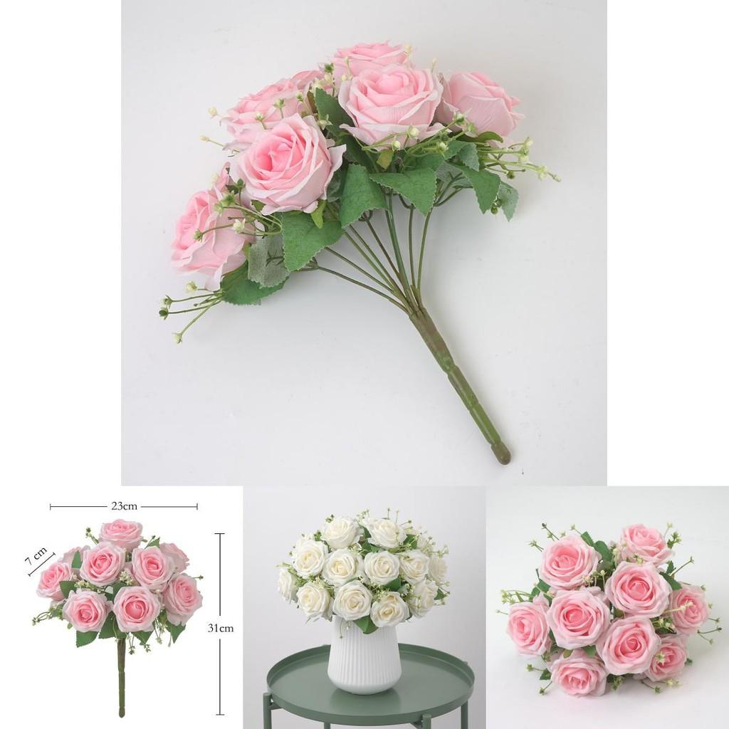 Elegant Fake Rose Flower Arrangement Home Wedding Decoration For Events