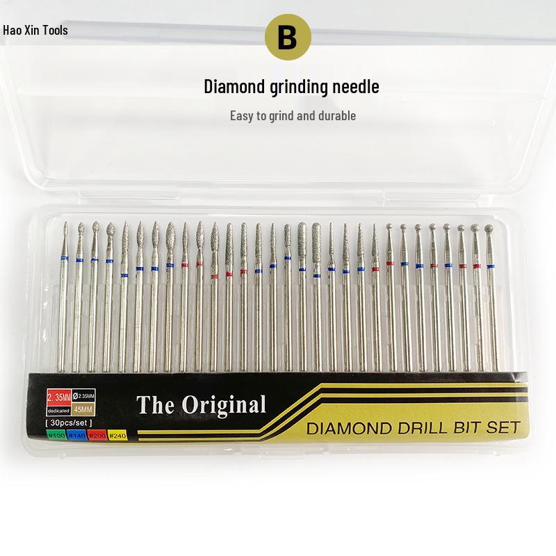 30-Piece Russian-Style Nail Drill Bit Covers for Pre-Treatment and Dead Skin Removal