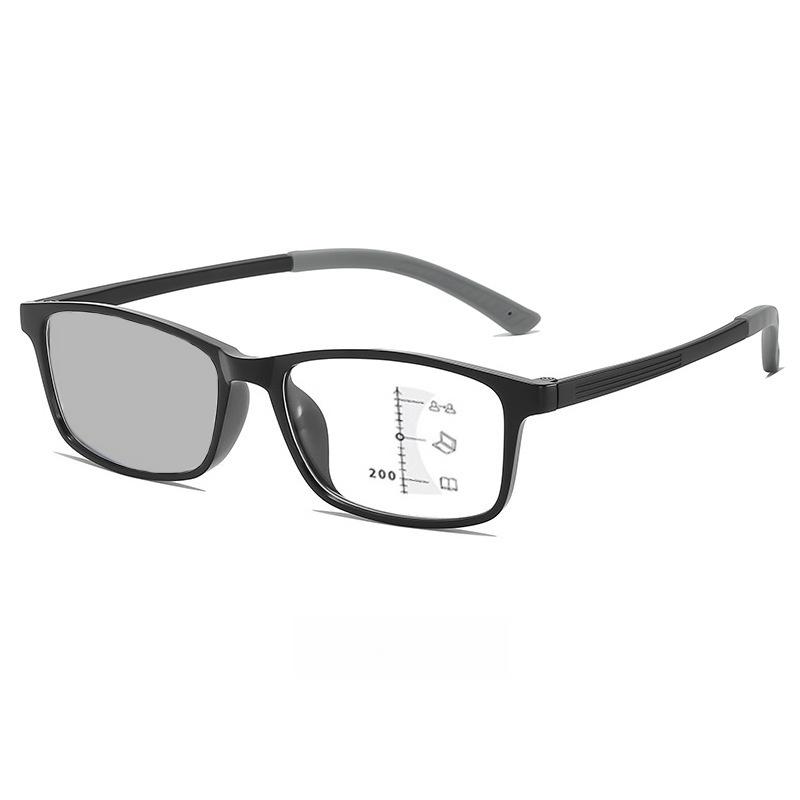 

High Definition Multifocal Photochromic Reading Glasses TR90 Ultra-Lightweight Anti-Blue Light Presbyopia Eyewear +1.0 To +4.0 +3.5 черный серый