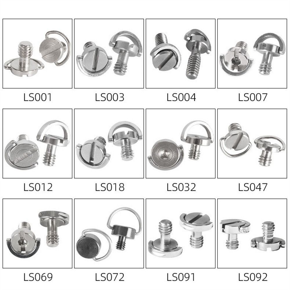 Adapter Screw Adapter Quick Release Silver Tripod Screw Camera Screw D-Ring Screw 1/4 Inch Screw