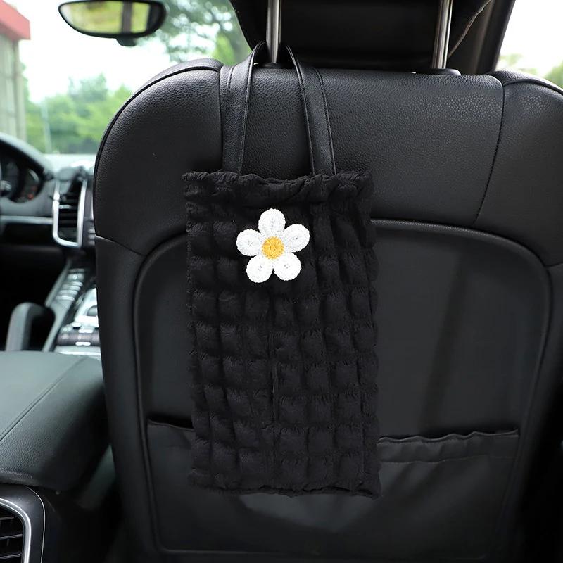 Cute Cartoon Bear Car Tissue Box Auto Seat Headrest Hanging Paper Tower Holder Organizer Styling Car Interior Accessories