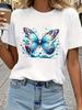 (Asian Size) Tee Top Print Sweet Lovely Style Trend Women Woman Fashion Clothing Short Sleeve T Shirt  Female Graphic T-shirts