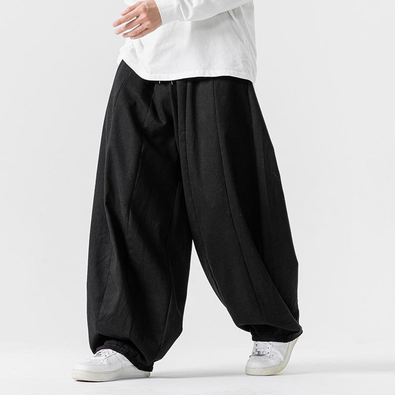 2025 New Men's Plus Size Japanese-Style Wide-Leg Loose Casual Pants