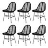 Day and Night - Day and Night Dining Chairs 6 Units Black Natural Rattan