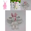 Niedliches 7,5 cm großes Mini-Kaninchen-Plüschtier, perfekt als Hochzeitsgeschenk oder Mitbringsel.