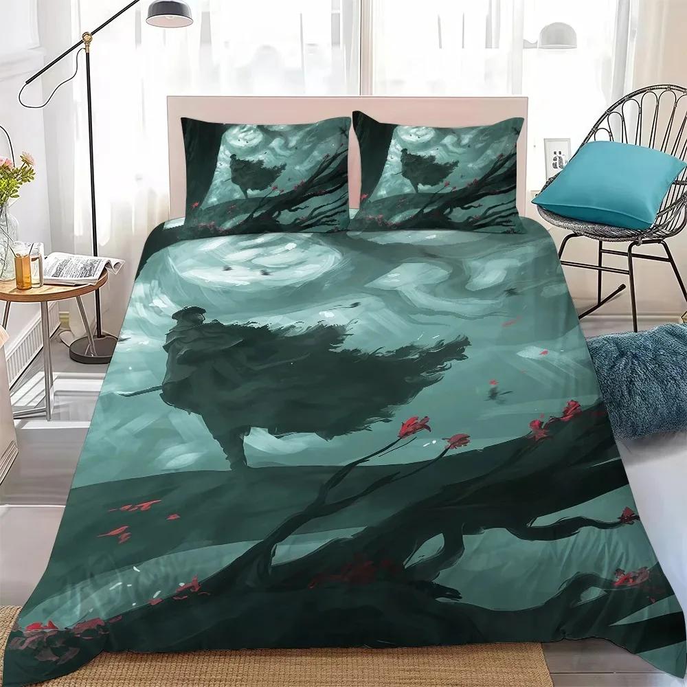 3D Print Game B-Bloodborne Bedding Set Duvet Cover Set Single Double Queen King Size Soft Microfiber student dormitories Gift