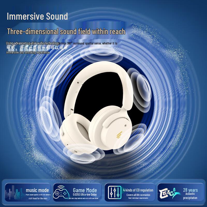 Edifier Fit900NB Active Noise Cancelling Wireless Over-Ear Headphones