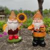 Sunflower Honey Gnome Ornament Resin Dwarf Figurine Outdoor Garden Sculpture For Lawn Patio Patio Decor