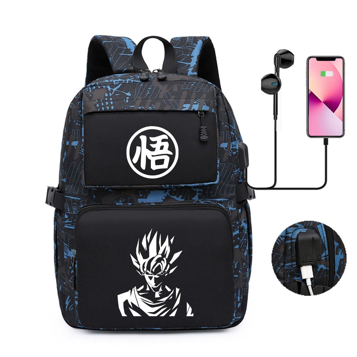 Riman Dragon Ball Peripheral Printed Backpack Youth Student School Bag Usb Computer Bag Backpack Men S And Women S