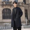 Cappotto di lana a doppio petto da uomo di tendenza 2025 - Capospalla invernale di media lunghezza