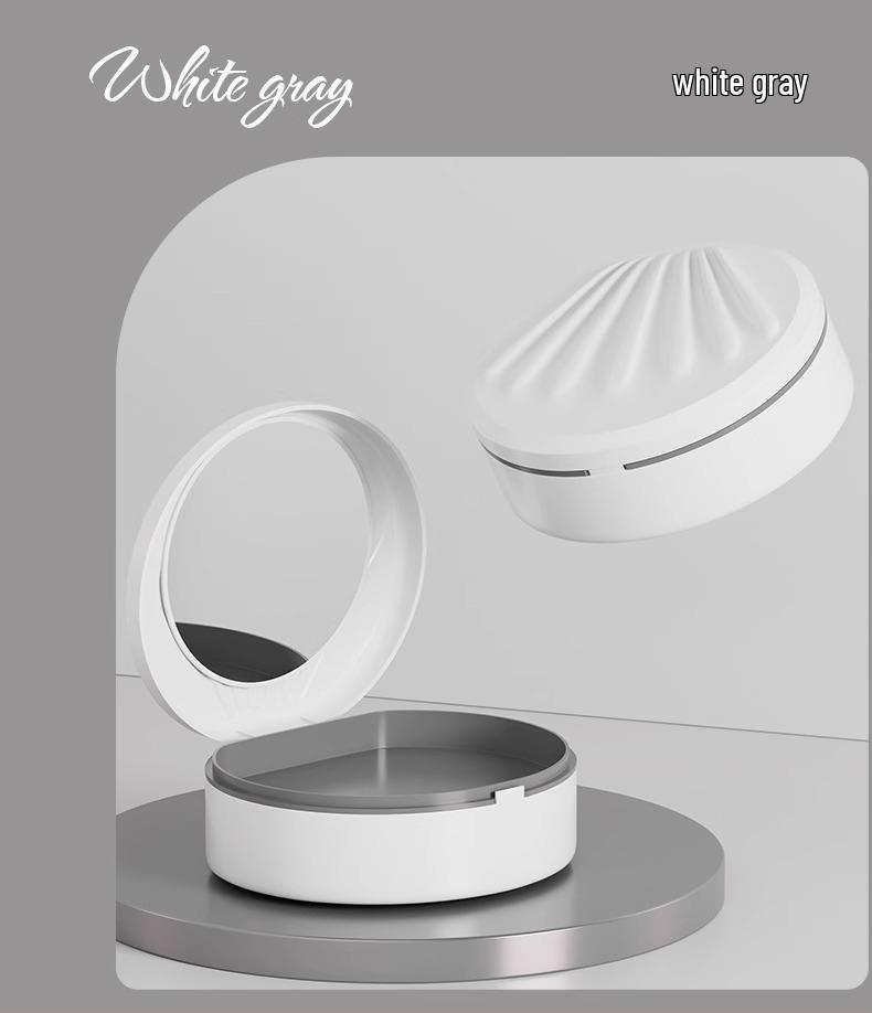 Invisible Aligner Storage Box with Mirror - Portable Retainer and Denture Cleaner