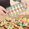 Stampi per Cubetti di Ghiaccio in Acciaio Inossidabile con Coperchio per Congelatore, Griglia da 18, Metallici, Riutilizzabili, Produttore di Cubetti di Ghiaccio Sferici per Uso Domestico e al Bar