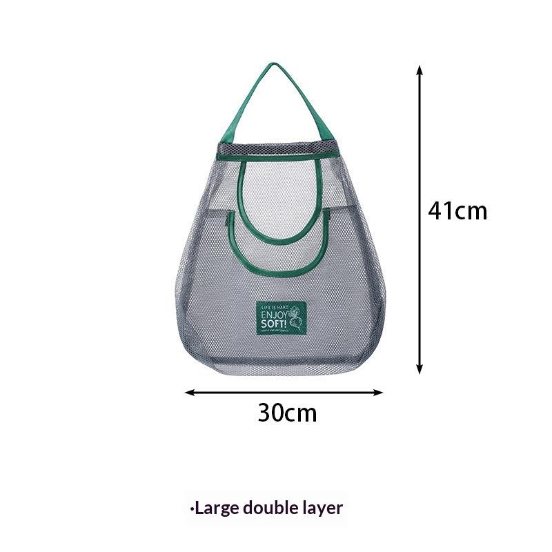 1Pc Portable Hanging Mesh Storage Bag Multi-Purpose Breathable Kitchen Fruit And Vegetable Hanging Bags