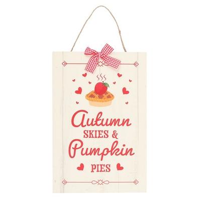 Autumn Skies & Pumpkin Pies Hanging Sign