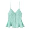 Kaslead New Arrival Women's Fashion Style Fashionable Small Pleated Poplin Camisole Short Top 2178083