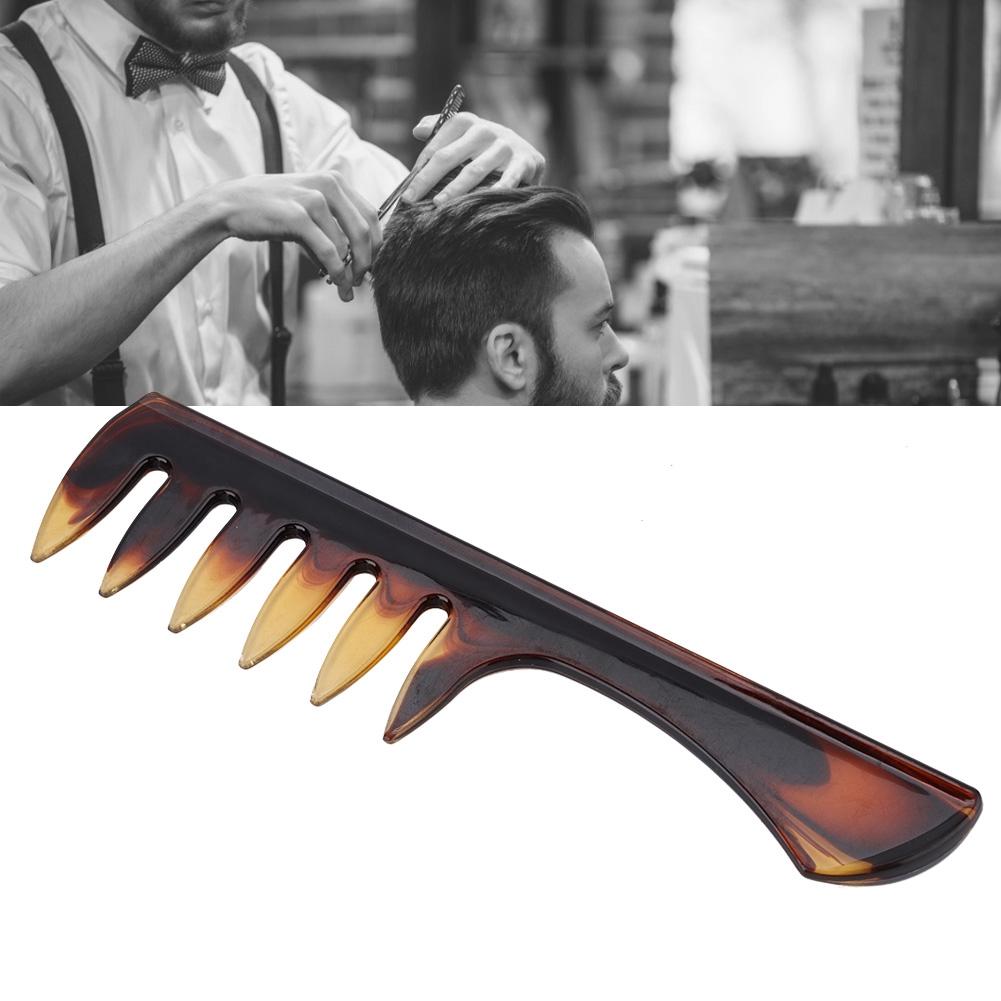 Retro Men s Wide Teeth Resin Comb Anti static Oil Hair Hairdressing Hairstyle Comb 2#