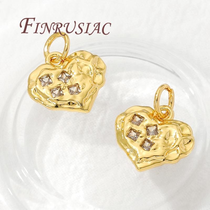 18K Gold Plated Hearts Pendants For Jewelry,Necklace Accessories,DIY Jewelry Making Supplies,Charms For Earrings Findings