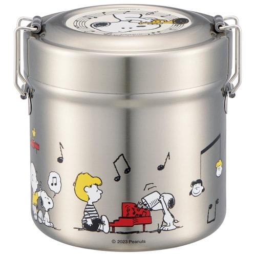 Skater Thermal Lunch Box Snoopy Orchestra 600ml Bowl Type Antibacterial Vacuum Stainless Steel STLB1AG-A