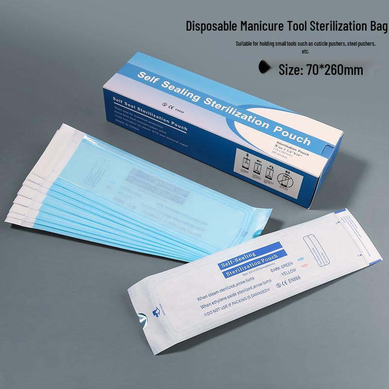 Samouzavírací sterilizační sáček odolný vůči vysokým teplotám pro manikúrní nástroje