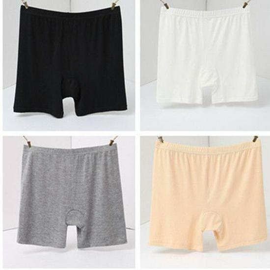 Modal Summer Women s Leggings, 2-Pack: Anti-Exposure, Non-Rolling, Reinforced Crotch Base Layer Shorts XL 70-82kg