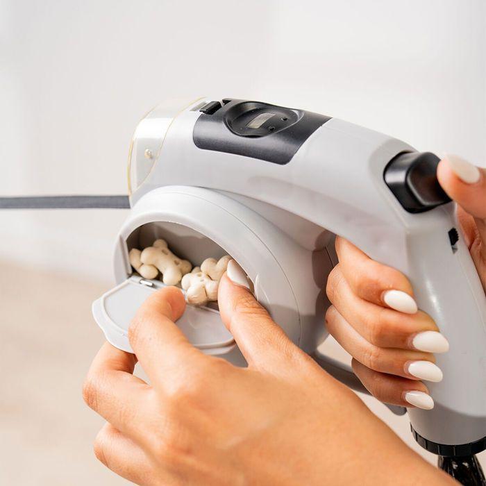 Laisse pour chien rétractable - InnovaGoods - Leashic - 6 en 1 - Lumière LED - Compartiments pratiques