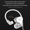 KZ DQ6 Auriculares intrauditivos con cable de 3,5 mm Auriculares dinámicos de música HiFi 3DD Auriculares deportivos 2 pines desmontables