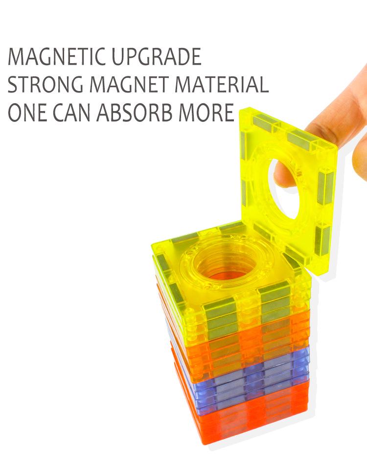 75-Piece Light-Up Magnetic Building Block Toy Set with Ball Bearings