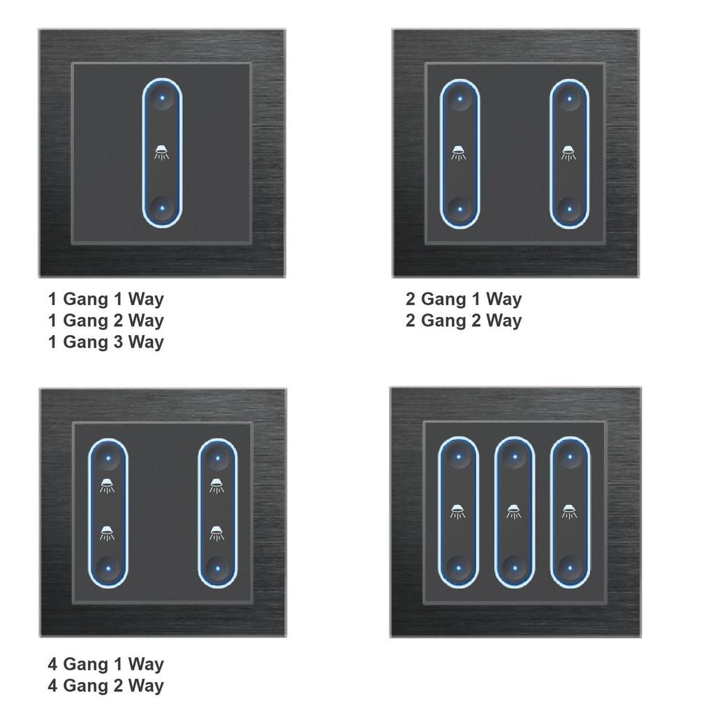 Aluminum Wall Switches and Sockets With USB/Type-C Charging Ports Suitable for Home/Hotel Light Switch and Power Outlets