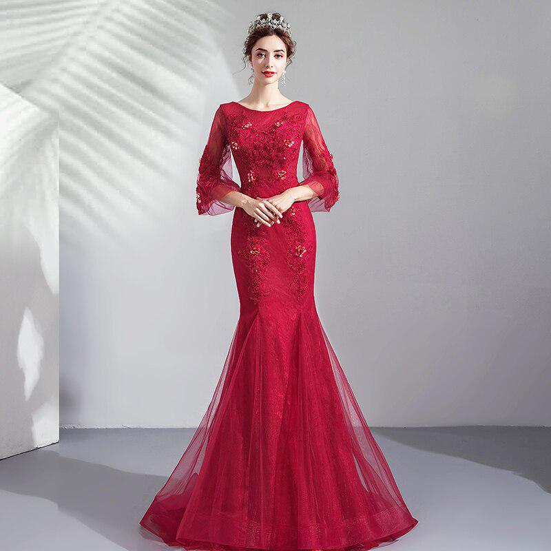 fishtail evening gown