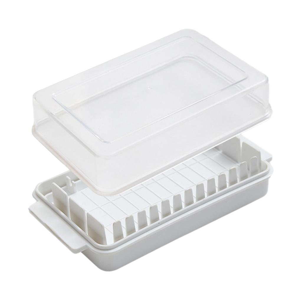 Butter Cutter Box with Lid Plastic Butter Dish Longer Freshness Butter Sealing Storage Container