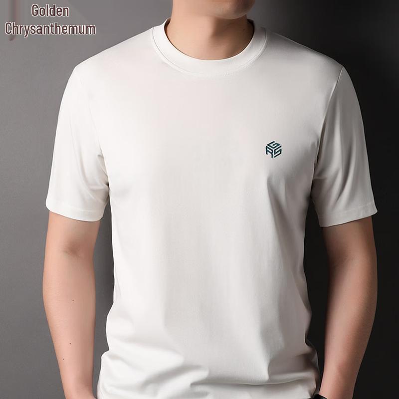 Men s Cotton & Silk Blend Short Sleeve T-Shirt L