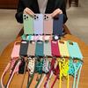 Iphone For 16 Plus Wrist Strap Solid Color Crossbody Accessories Case Phone