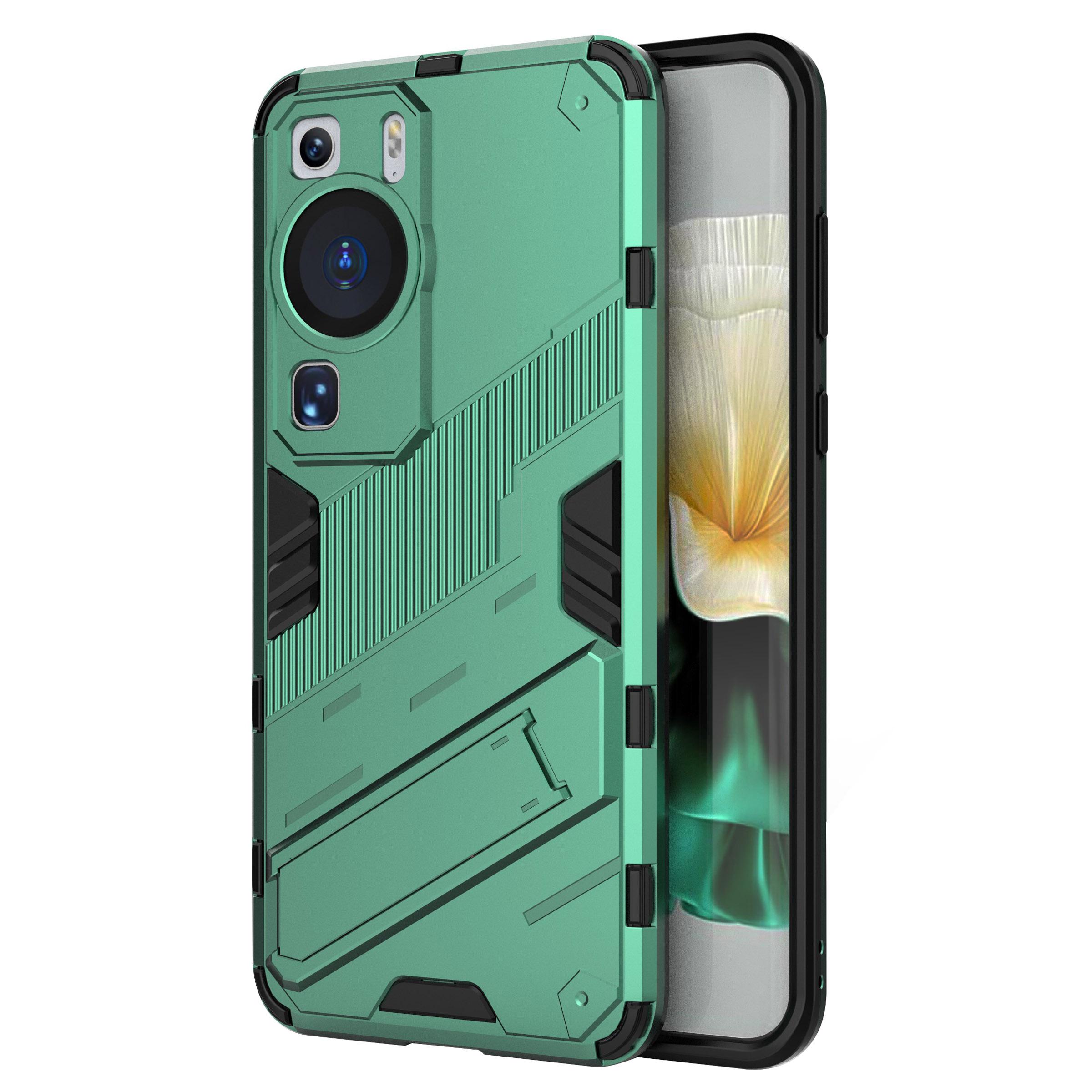 

Для Huawei P60 Чехол для телефона из ТПУ+ПК Подставка Защитная крышка для телефона Green