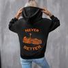 Ladies Spring Autumn Casual Hooded Long Sleeve Big Pocket Halloween Printed Pullover Hoodies Sweatshirt Top