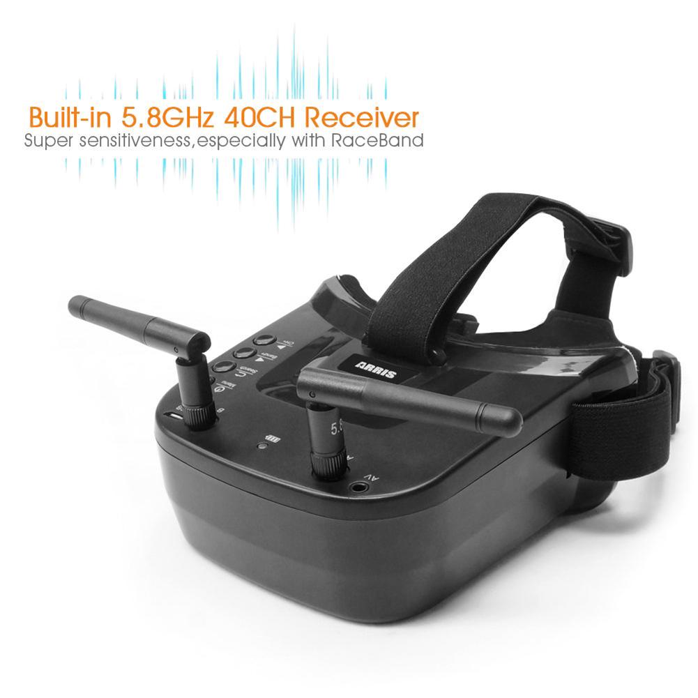 VR009 5.8G FPV Goggles 40CH 3 Inch 480x320 HD DVR Diversity Video Headset for Camera Drone Accessories