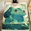 Bulbasaur Comfortable Flannel Blanket Printed Style for Bedroom Sofa and Bed.-TING
