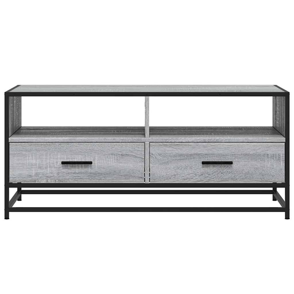 Coffee Table Gray Sonoma 100x50x45 Cm Particleboard and Metal