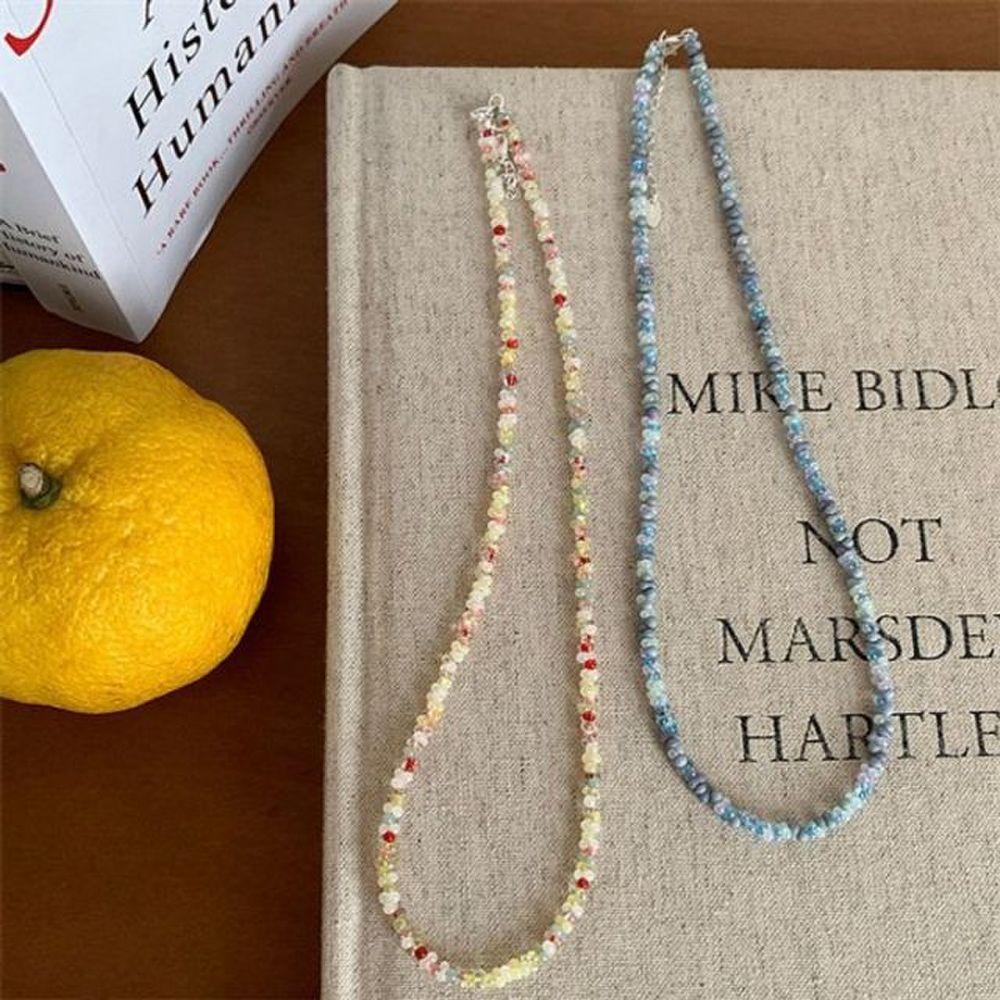 Color Basic Summer Beads Refreshing Modern Choker Necklace Modified