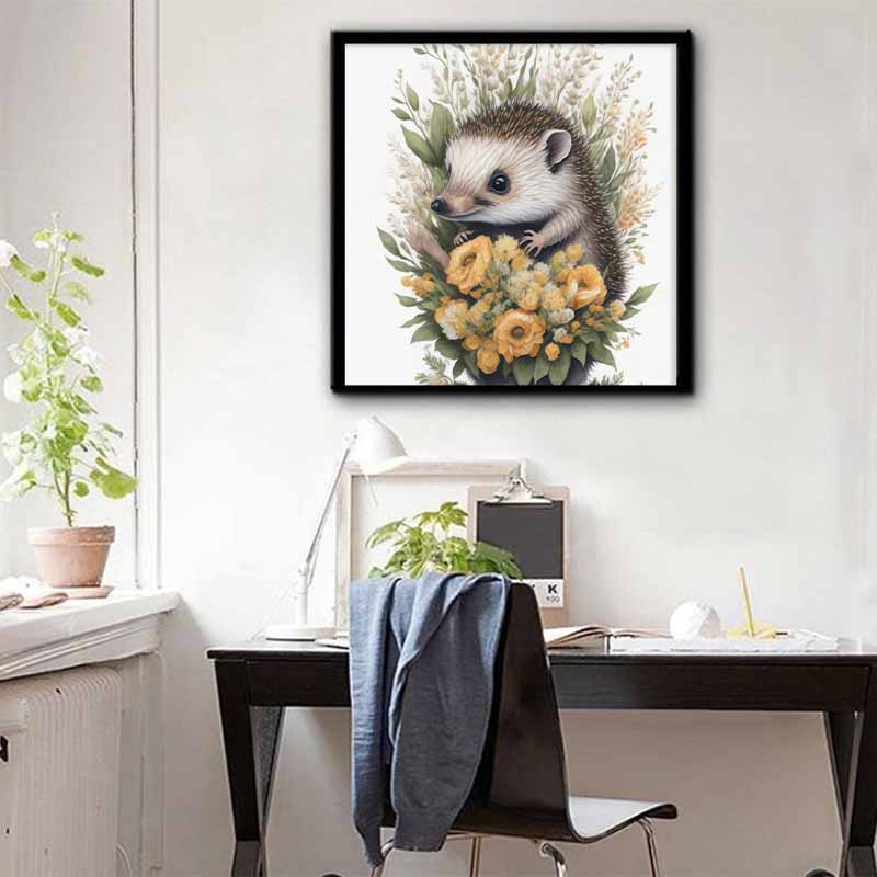 Noutate 5D DIY Pictură cu Diamante Cerc Complet "Arici și Carte" Broderie Cusătură în Cruce Decor Acasă Cadou