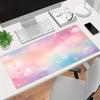 Oversized Pastel Cloud Gaming Mouse Pad  Stitched Borders NonSlip Rubber Base  NonSlip Desk Mat for Home  Office