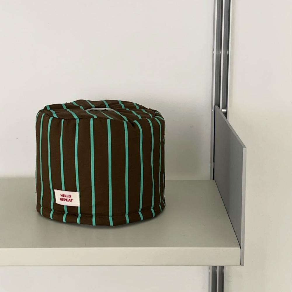 

INS Stripe Tissue Case Cloth Large Capacity Paper Holder Living Room Storage Bag Desktop Decoration